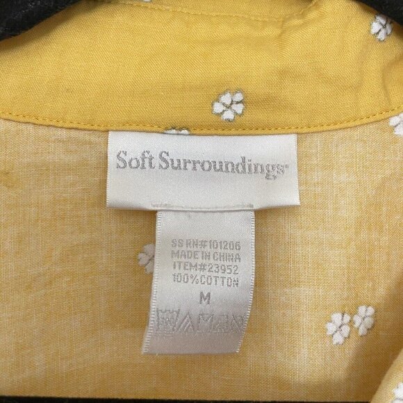 Soft Surroundings Yellow Floral Top - Picture 3 of 8